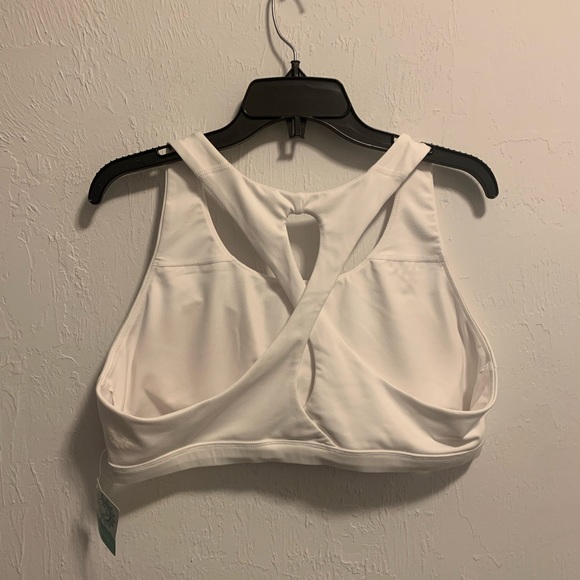Brisas Solid White Athletic Sport Bra Size 1X - Picture 2 of 3